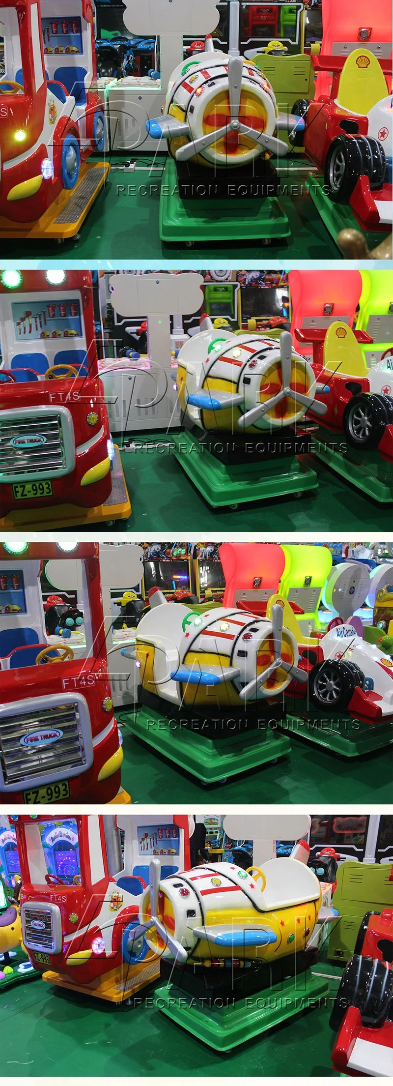 Commercial Kids Rides Electronic Swing Car Fighting Game Machine Fiberglass Material Kids Toy