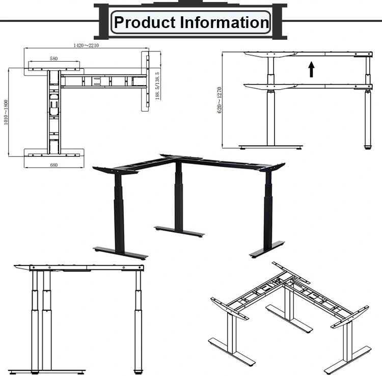 Factory Supplier Office Used Height Adjustable Computer Table Desk Riser