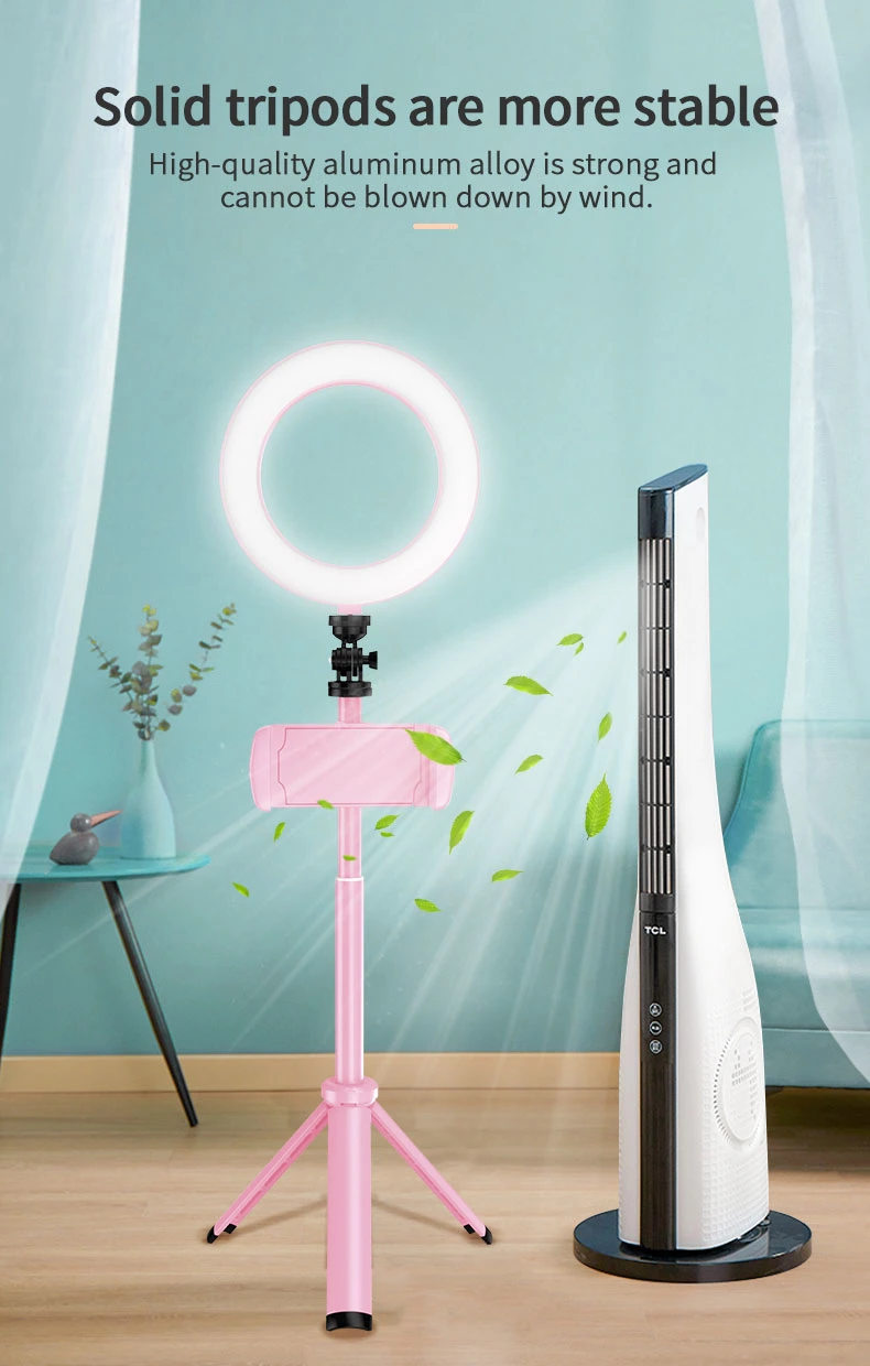 Tiktok Makeup Foldable Fill Selfie LED Ring Light Dimmable Circular RGB Live Show with Tripod Stand