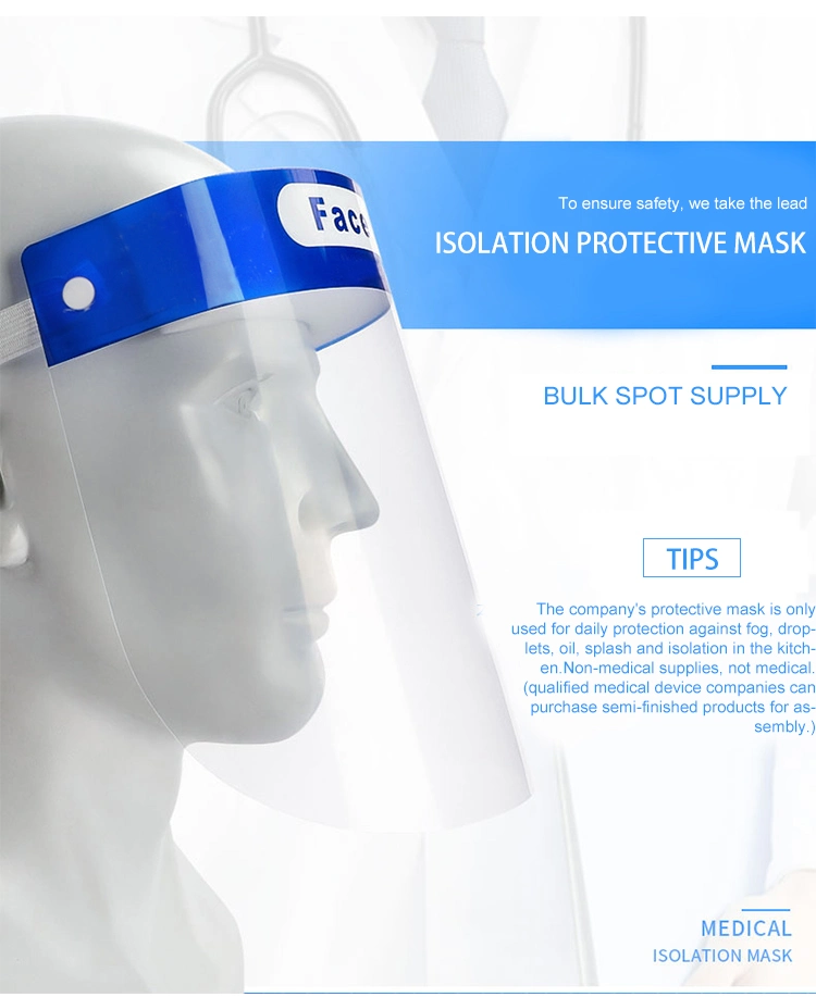 Protect Face and Eyes with Adjustable Band and Comfort Sponge Face Shields