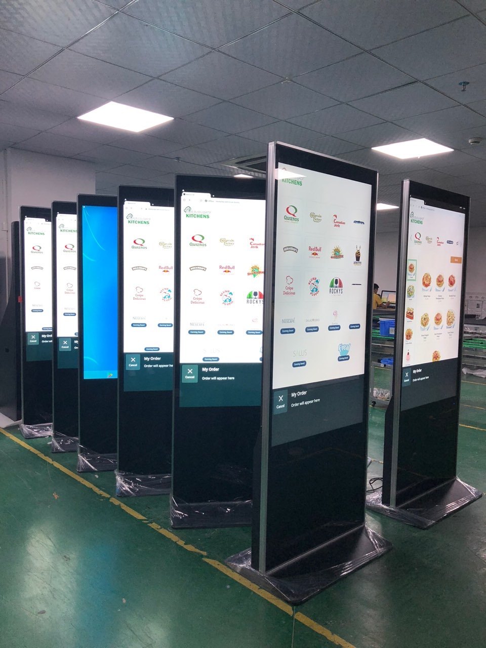 Floor Stand LCD Touch Screen Advertising Display Player, Table Top Touch Screen Digital Signage Monitor