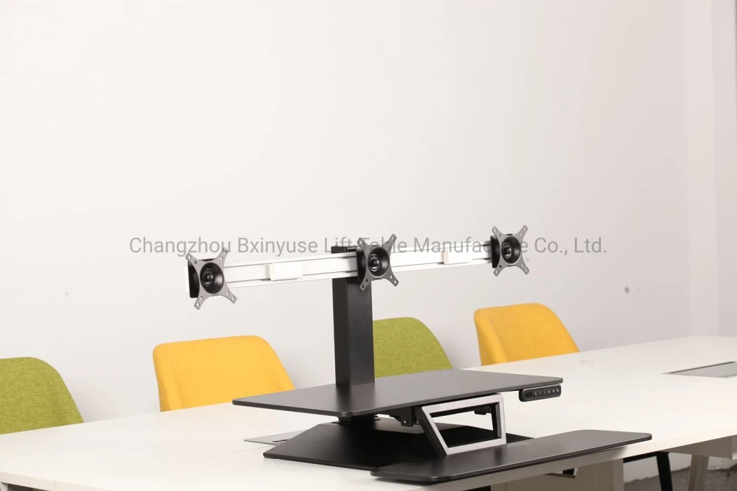 Electric Sit to Stand Desk Riser Workstation with Memory Function