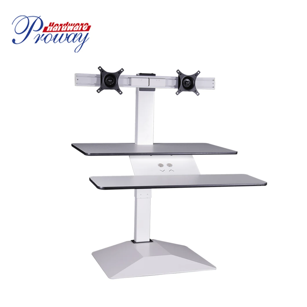 Electric Height Adjustable Standing Desk Riser with Keyboard Tray