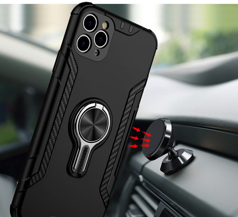 Wholesale Shockproof Protective Back Cover for iPhone 12 Kickstand Phone Case Magnetic Mobile Phone Holder