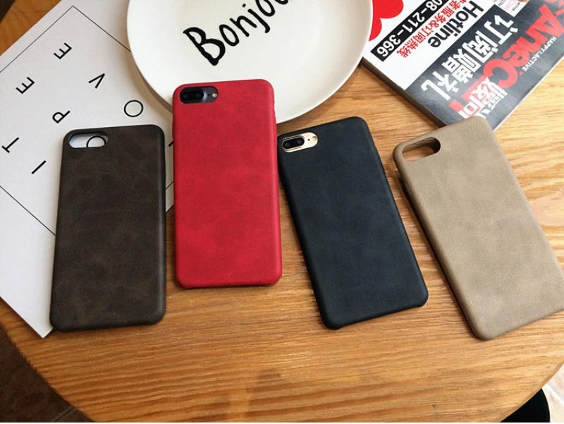 Vintage Style Leather Phone Case for iPhone Xs Max iPhone Xs iPhone 8 Plus iPhone Xr