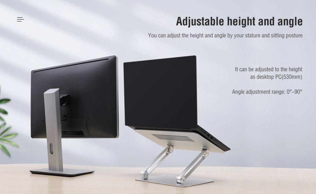 Manufacturing Foldable Laptop Stand Aluminum Ergonomic Vertical Portable Desktop Adjustable Laptop Holder Stand