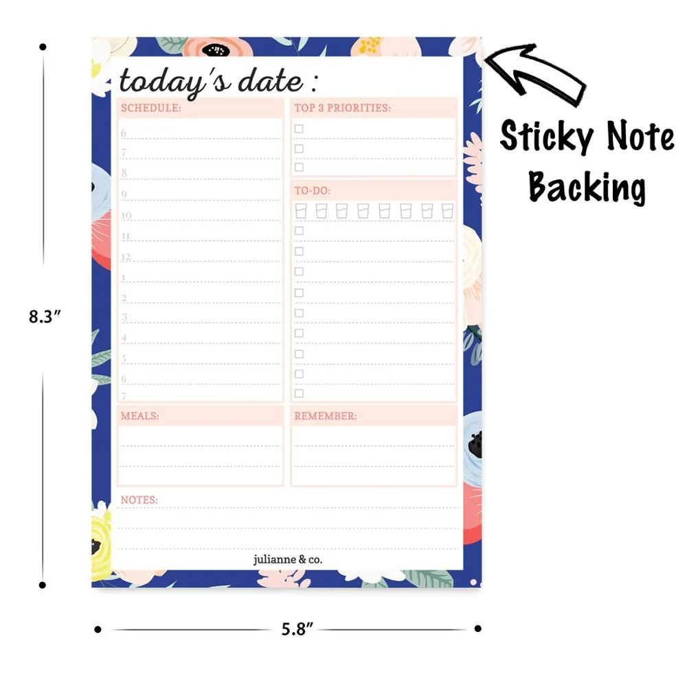 Hot Selling Plan Checklist Self-Adhesive Notepad Desk Sticky Notes