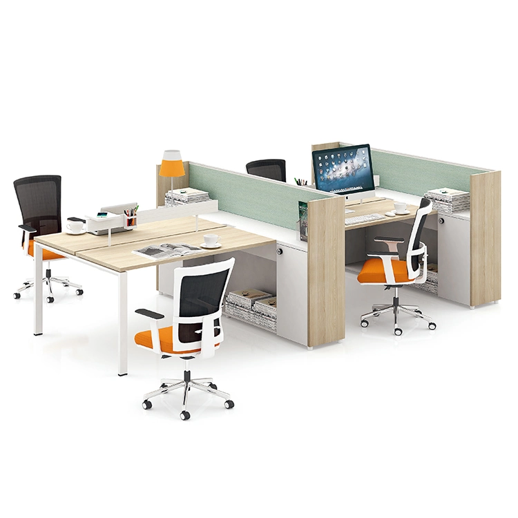 Modern Modular 4 Person Office Furniture Workstation 4 Seater Workstation