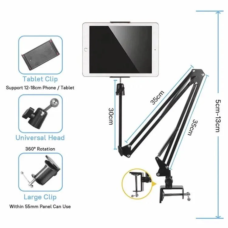 Web Celebrity Anchor iPad Stand Extension Bedside TV Live Stand Cantilever Clip