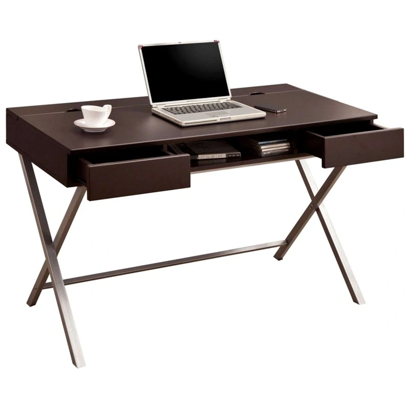 Modern Design Home Office Computer Writing Desk with Chrome Legs