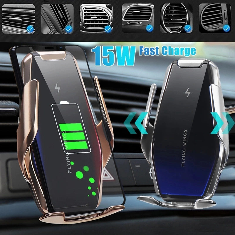 Automatic Clamp Car Wireless Charger 15W S7 Quick Charge Mount Air Vent Mount Car Phone Holder