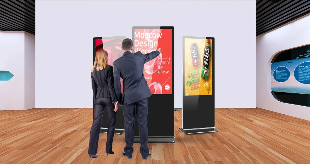 55inch Floor Stand Advertising Player LCD Touch Screen Kiosk Infrared Touch Kiosk Digital Signage