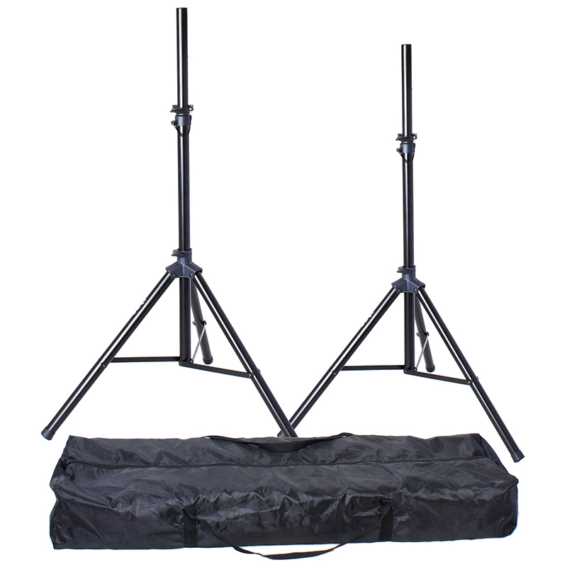 10 Inch Speaker Stand Kit Lightweight Portable Black Floor Tripod Speaker Stand Adjustable with Carry Bag