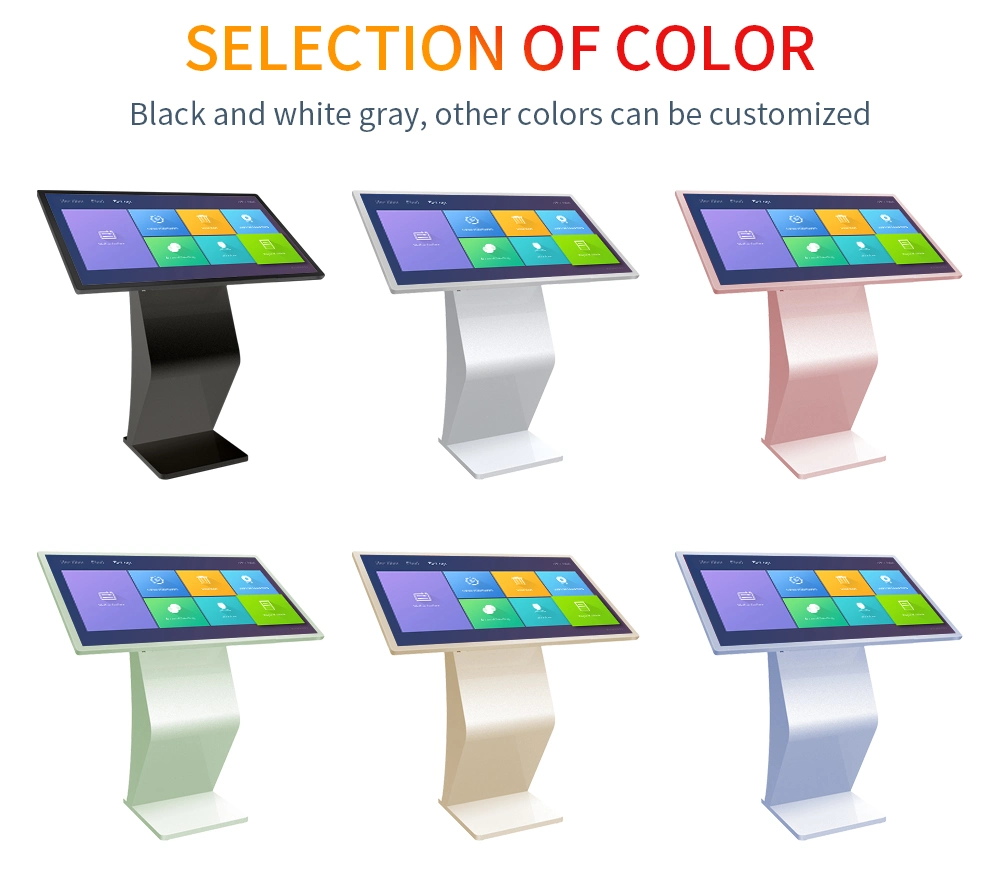 55 Inch Floor Stand UHD Information Touch Screen Kiosk LCD Touch Screen Monitor