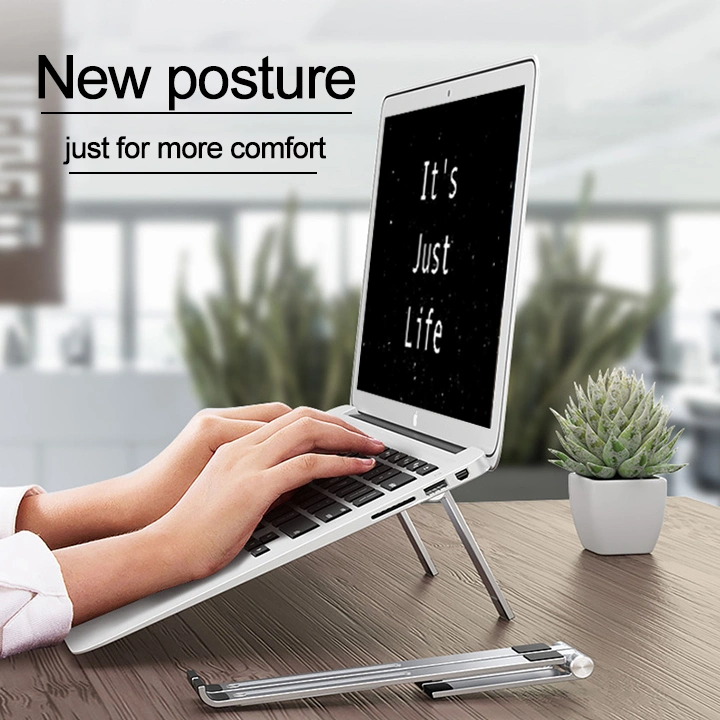 Laptop Stand Adjustable Aluminum Computer Accessories Riser Ergonomic Foldable Portable Notebook Stand Laptop Holder for Desk, Compatible with 10-15.6