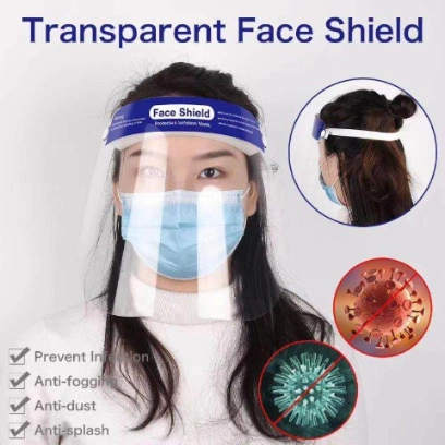 Clear Film Plastic Face Shield Elastic Band Anti-Virus Protect Eyes and Face