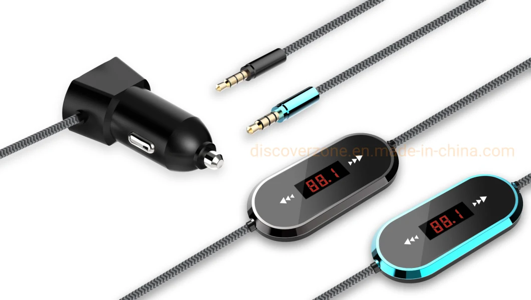 3.5mm Mobile Phone FM Transmitter, Android Mobile Phone Charger, Car Hands-Free Calling