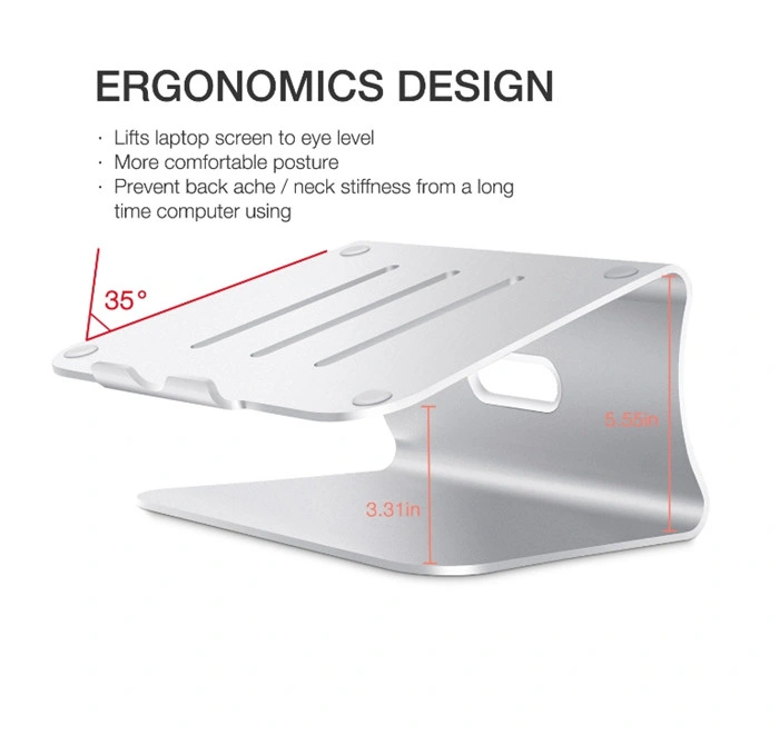 Bestand High Quality Notebook Table Stand Aluminum Desk Laptop Riser