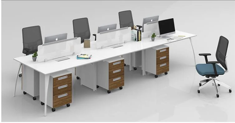 Factory Prices Wooden 6 Seats Computer Table Modern Office Cubicles