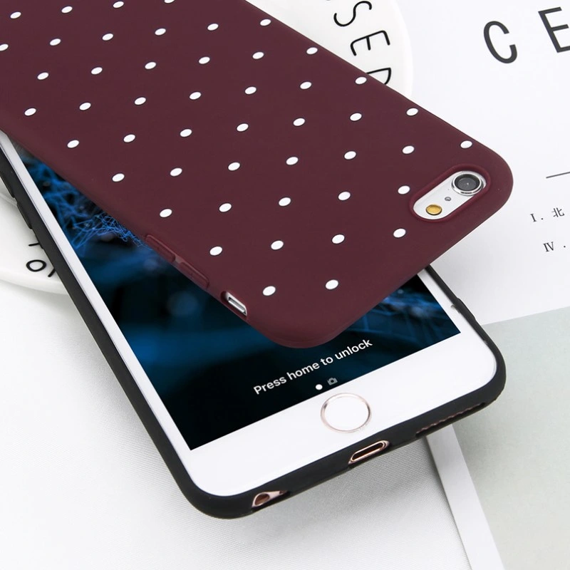 Wine Red Dots Style Mobile Case Mobile Phone Caver Mobile Phone Accessories for iPhone Series