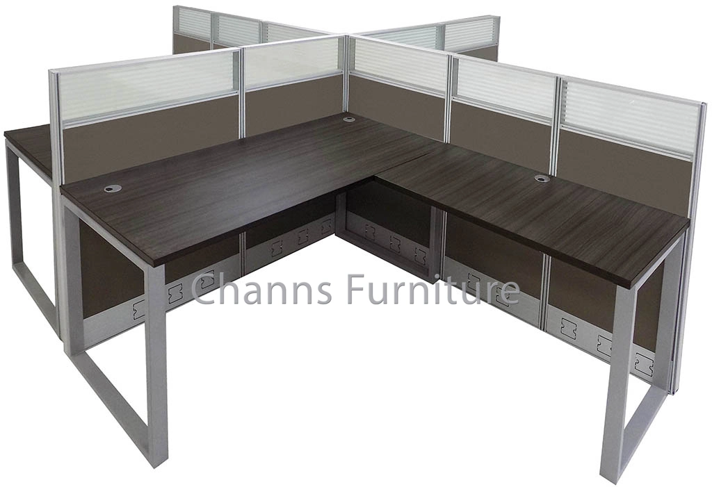 Popular Design Cross Office Partitions with L Shape Computer Table (CAS-W621)
