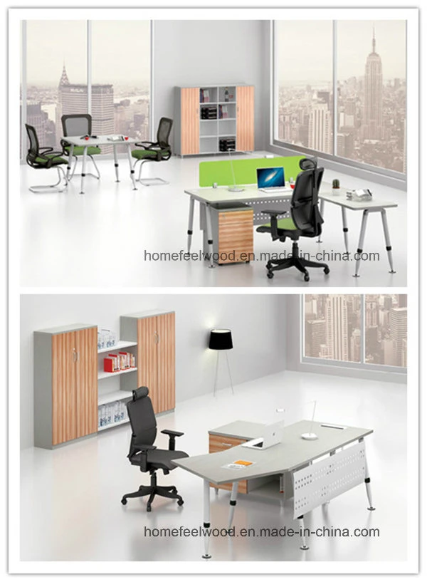 Metal Leg Wooden Executive Office Desk Modern Office Furniture (HF-BSA05)