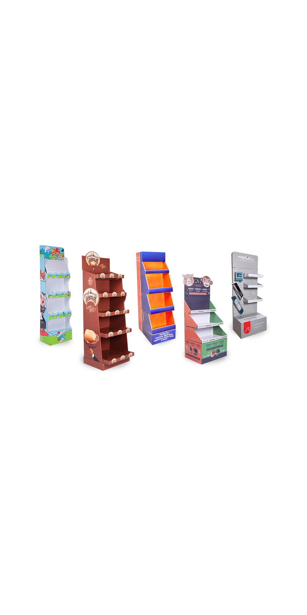 New Design Custom Corrugated Paper Flooring Display Rack/ Cardboard Display Stand for Toothbrush Toothpaste Retail