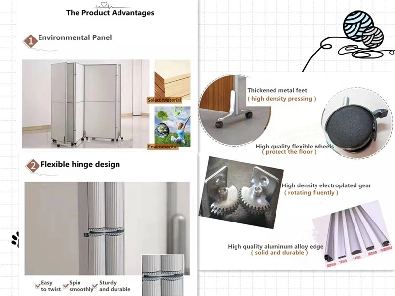 Medical Supply Customized Hospital Meeting Wall Folding Office Cubicle Workstation Partition