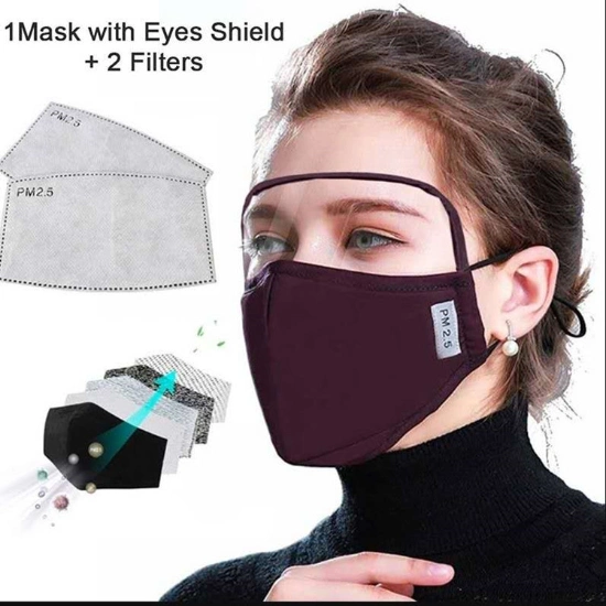 Cotton Masks with Protective Face Screen to Protect The Face and Eyes