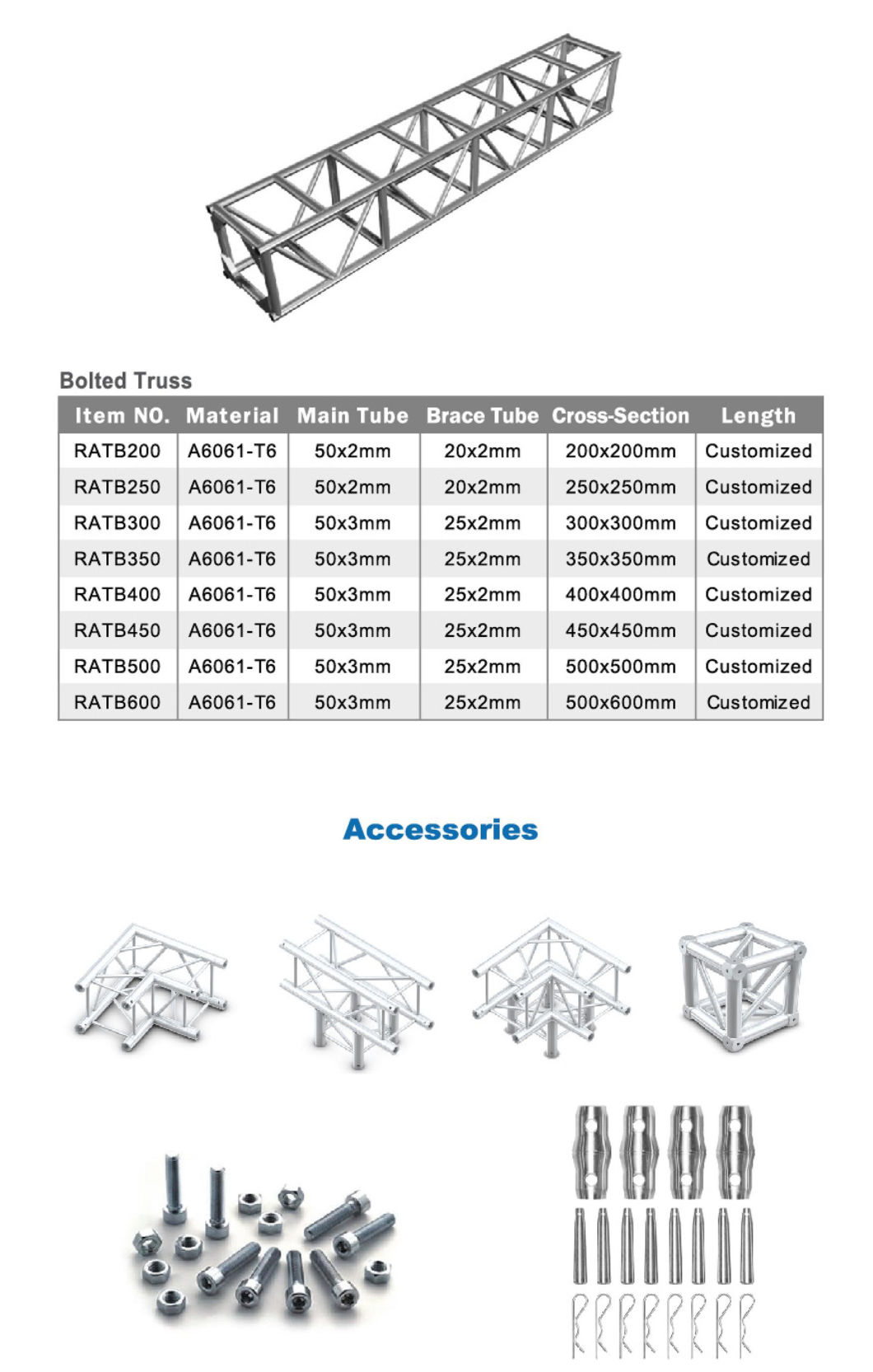 Aluminum Lighting Universal System Light Stand Stage Truss for Sale