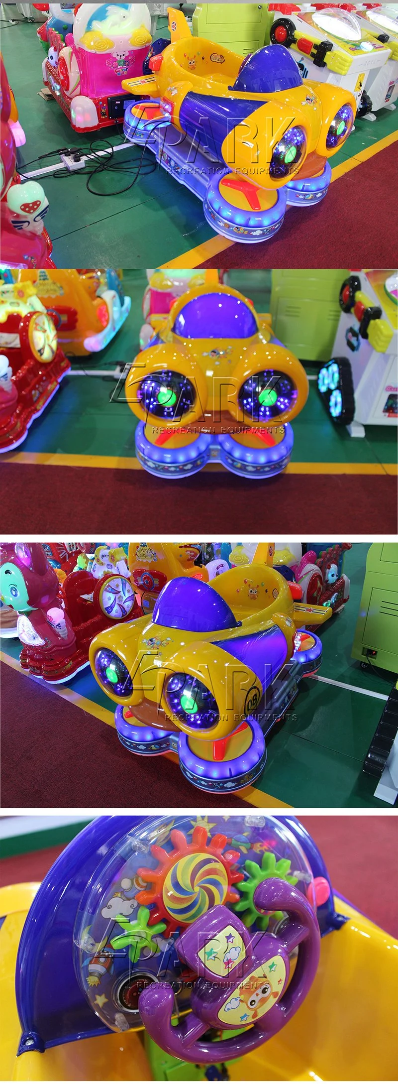 New Spaceship Kiddie Rides Machine Kids Video Rides on Swing Car for The Shopping Mall