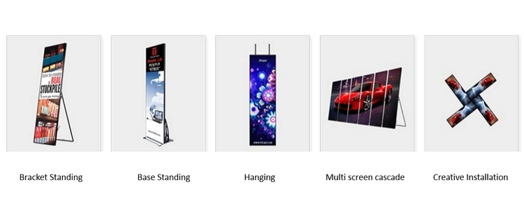 P2.5 Indoor Advertising Retail Store Digital Display Floor Stand LED Display Poster