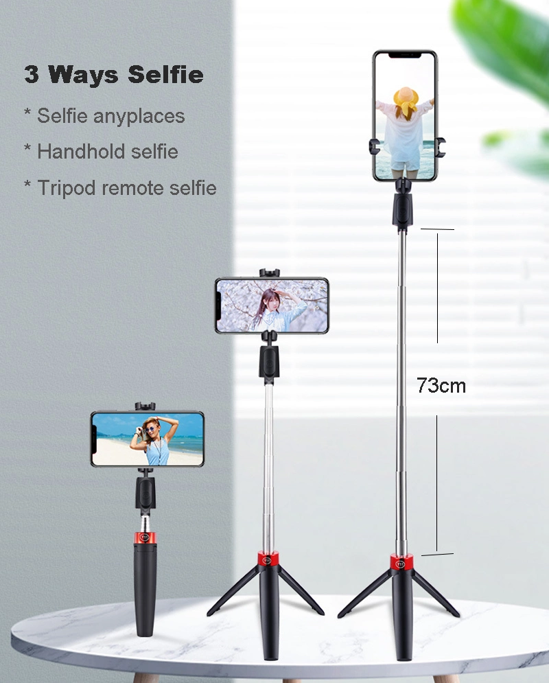 3 in 1 Tripod Selfie Stick Bt Mobile Phone Holder Facetime Shoot Video Live Phone Stand