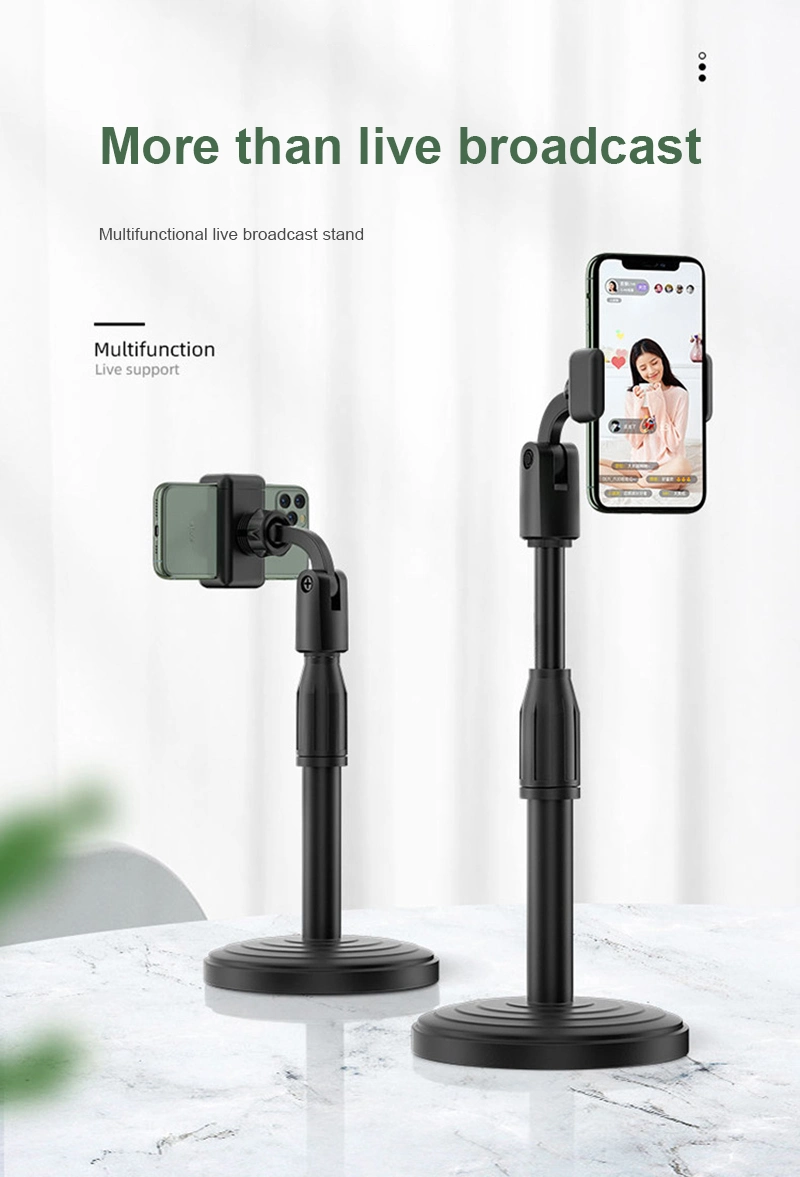 Smartphone Tripod Desktop Mobile Phone Stand Three Pole Adjustable Tablet Computer Bracket