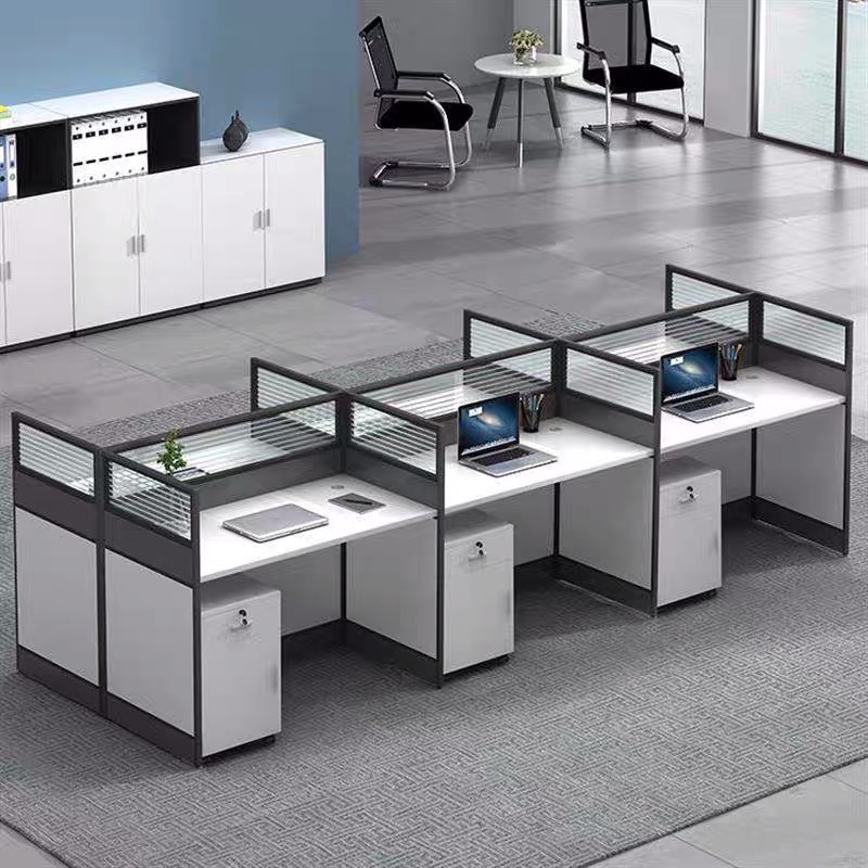 New Design Modern 3 Seater Office Workstation Office Desk Office Cubicle