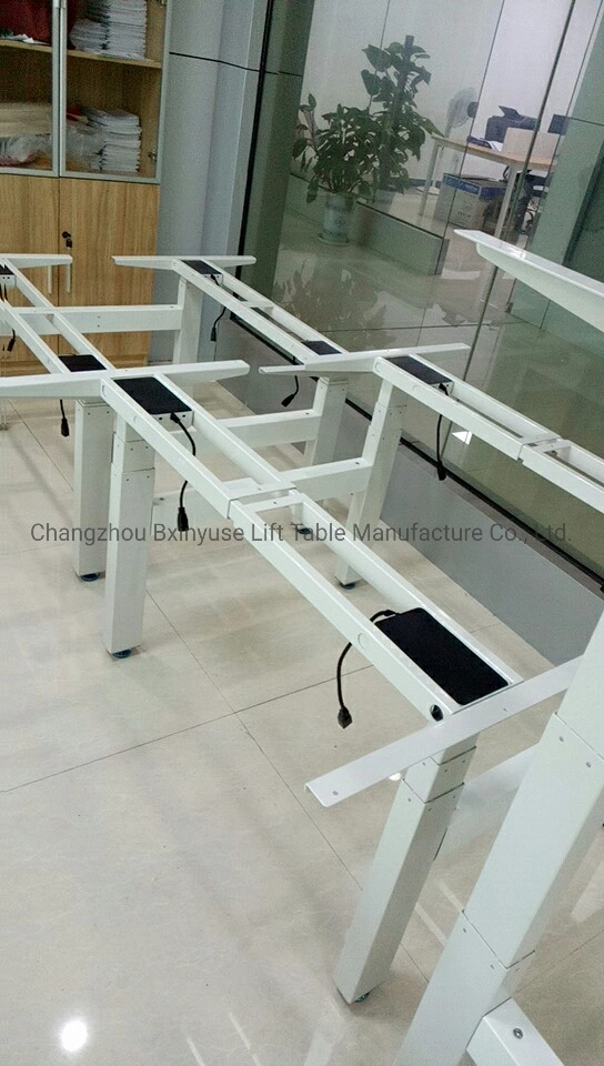 Dual Motors Electric Height Adjustable Desk Frame with 4 Legs