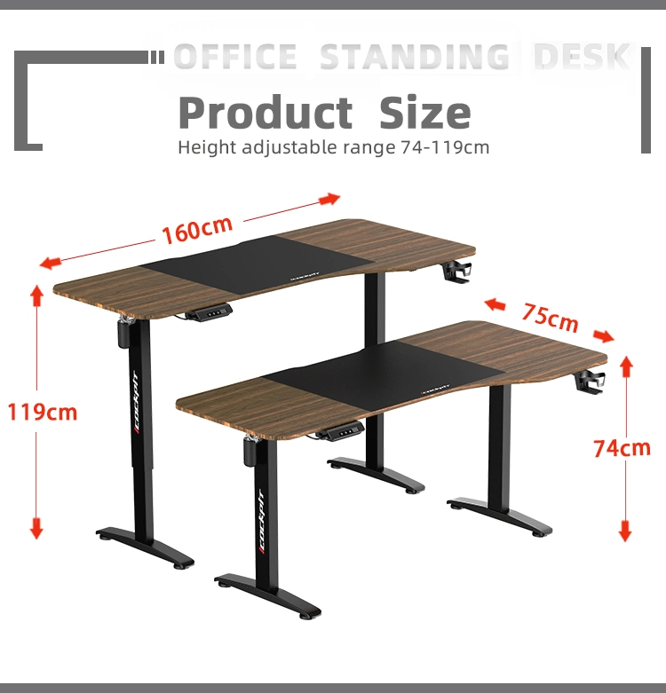 Icockpit Modern Home Office Lifting Computer Desk Electric Height Adjustable Standing Table