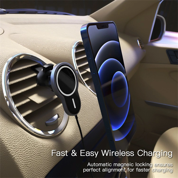 Fast Magnetic Car Mount Holder Automatic Sensor 15W Wireless Car Charger