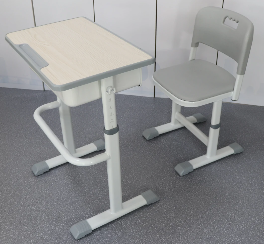 Classroom Wooden Height Adjustable Table Plastic Chair Student Study School Furniture