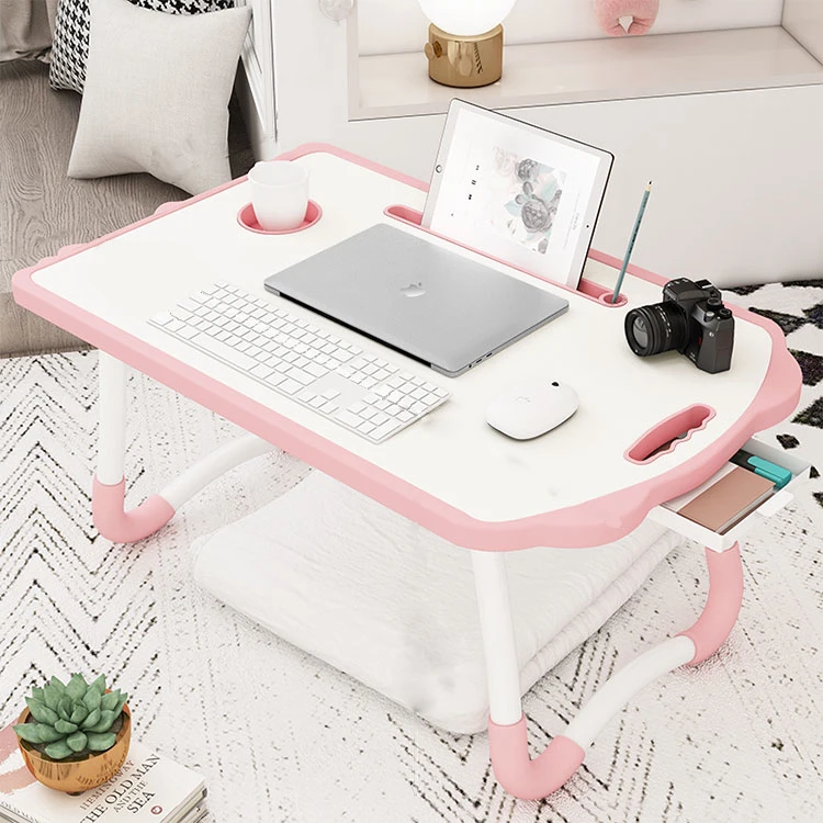 Wholesale Popular Folding Bed Laptop Table with Drawer