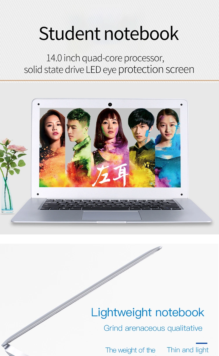 Ultra-Thin Laptop 15.6inch 14.1 Inch Students Laptops High Performance Notebook SSD Laptop Notebook Netbook