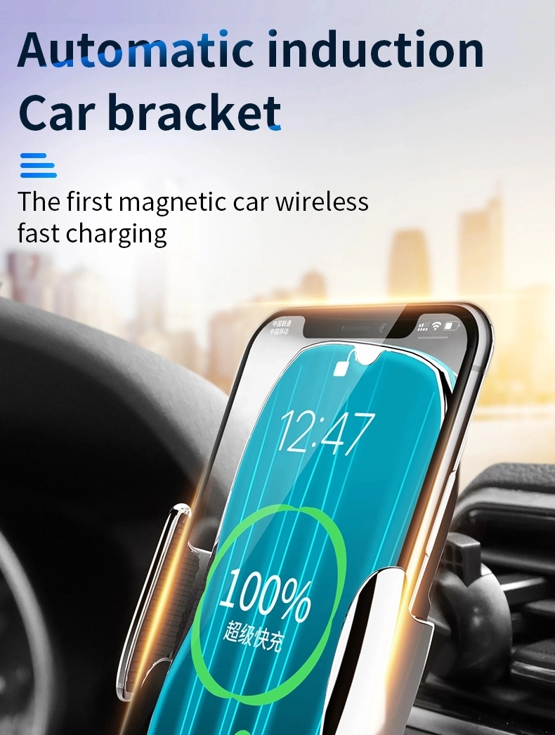 10W/15W Qi Magnetic-Attraction H8 Smart Car Phone Holder Wireless Charger