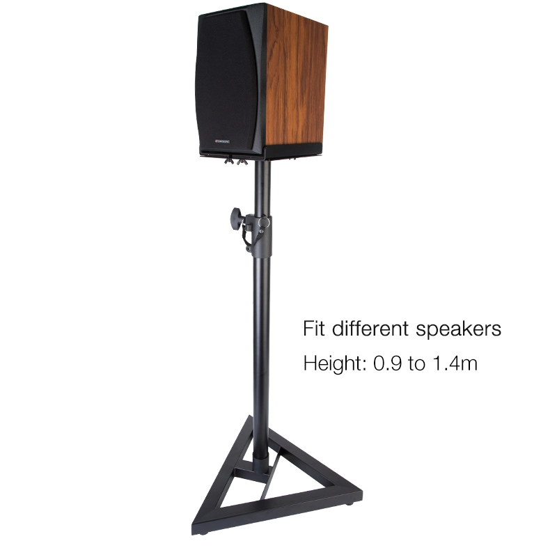 Desk Adjustable Black Floor Adjustable Bookshelf Speaker Stand for Studio Monitor Speaker
