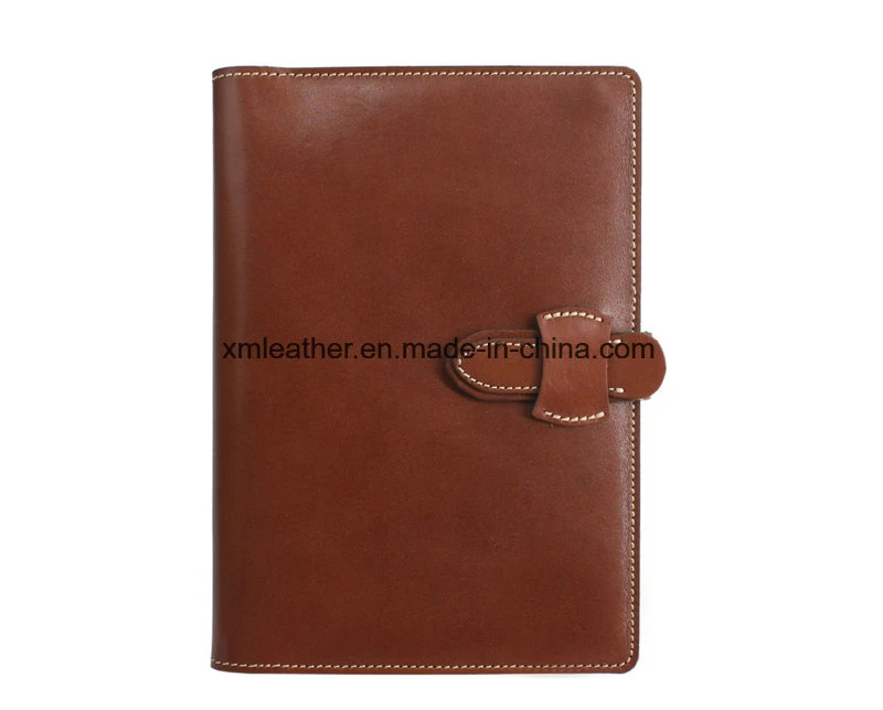 Premium Leather A5 Journal Business Notebook with Mobile Holder