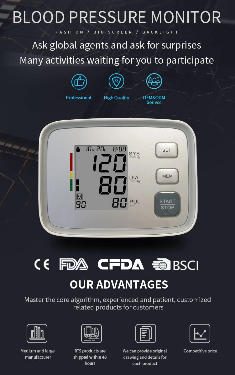 80e Best Blood Pressure Monitor Cuff 24 Hour Bp Monitor Home Wrist Digital Blood Pressure Monitor