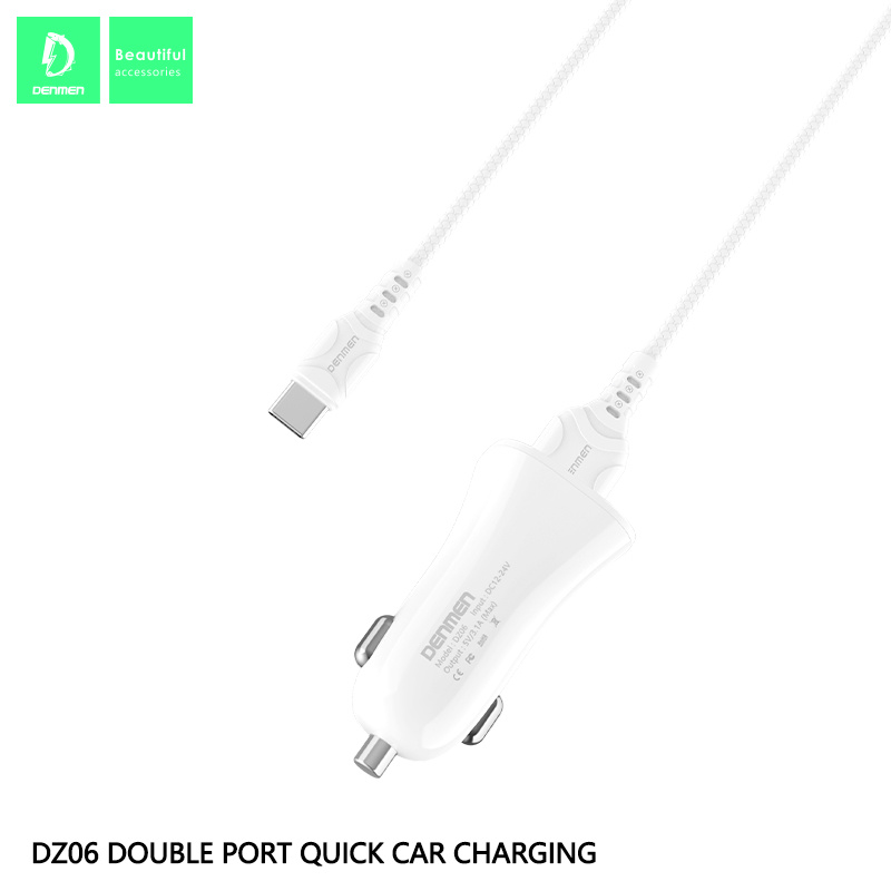 Dz06 Smart Mobile Phone Electric Dual USB 3.1A 15W Car Charger for Mobile Phone Accessories