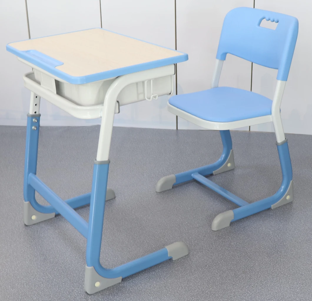 Height Adjustable Classroom Student Study Table and Plastic Chair School Furniture