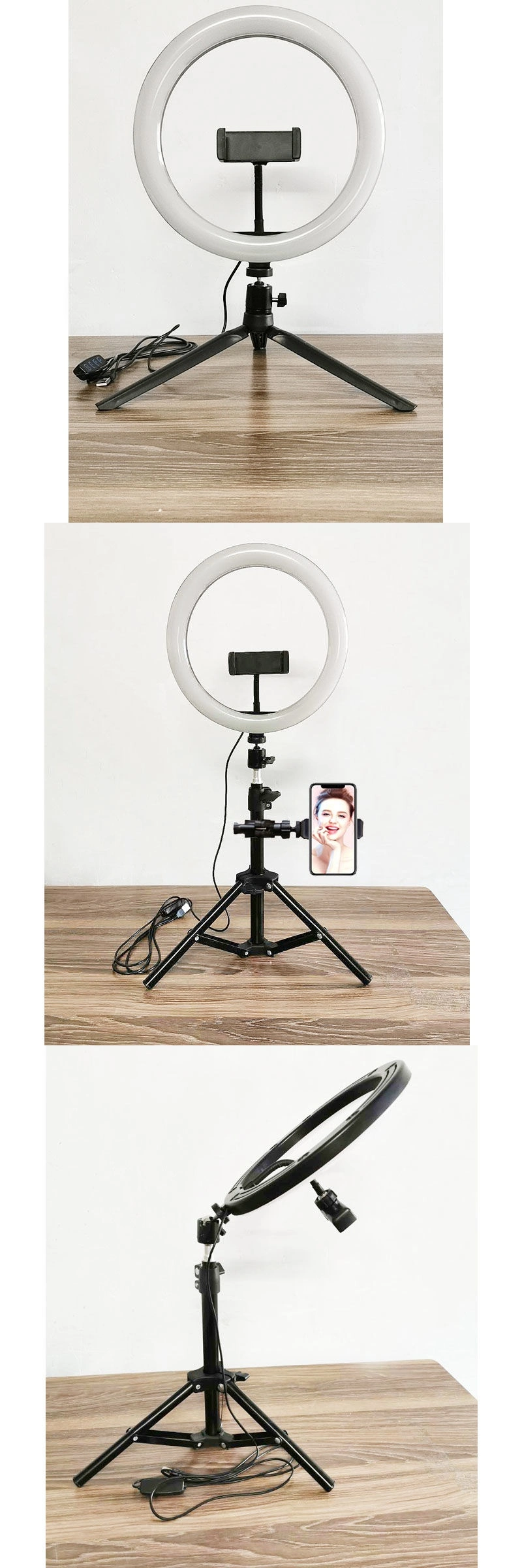 Douying Anchor Live Desktop Mini Tripod Shoot Tripod Selfie Stick Handle Small Mobile Phone Stand