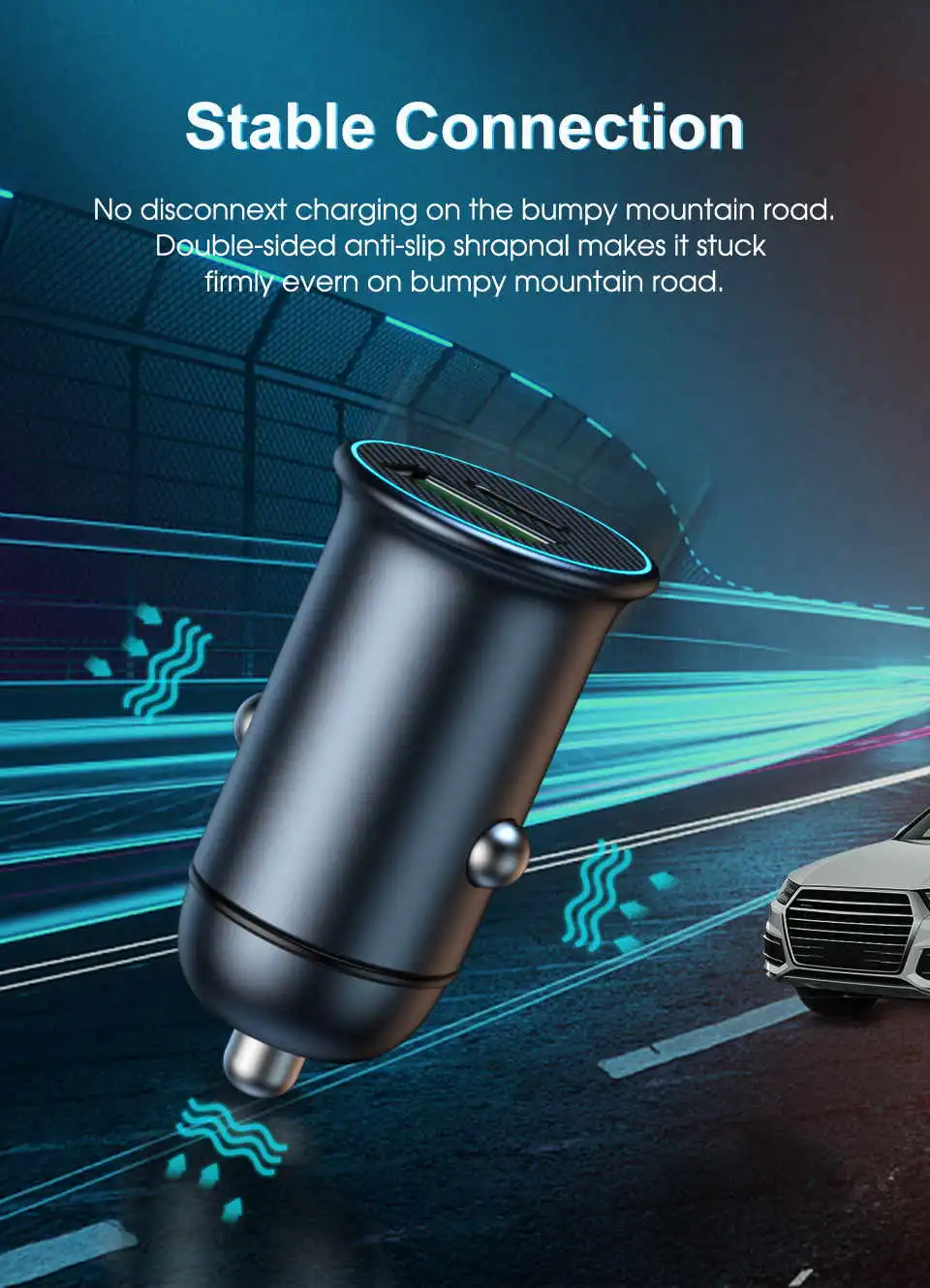 Wholesale Tongyinhai Mini 30W QC Qi 3.0 Fast Charging Wireless USB Car Charger Cell Phone Accessory