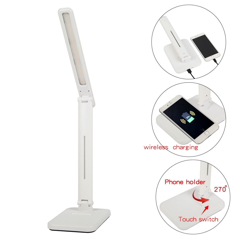 Folding Table Lamp USB Flexible Neck LED Desk Light Dimmable Touch Switch Night Reading Desk Lamp